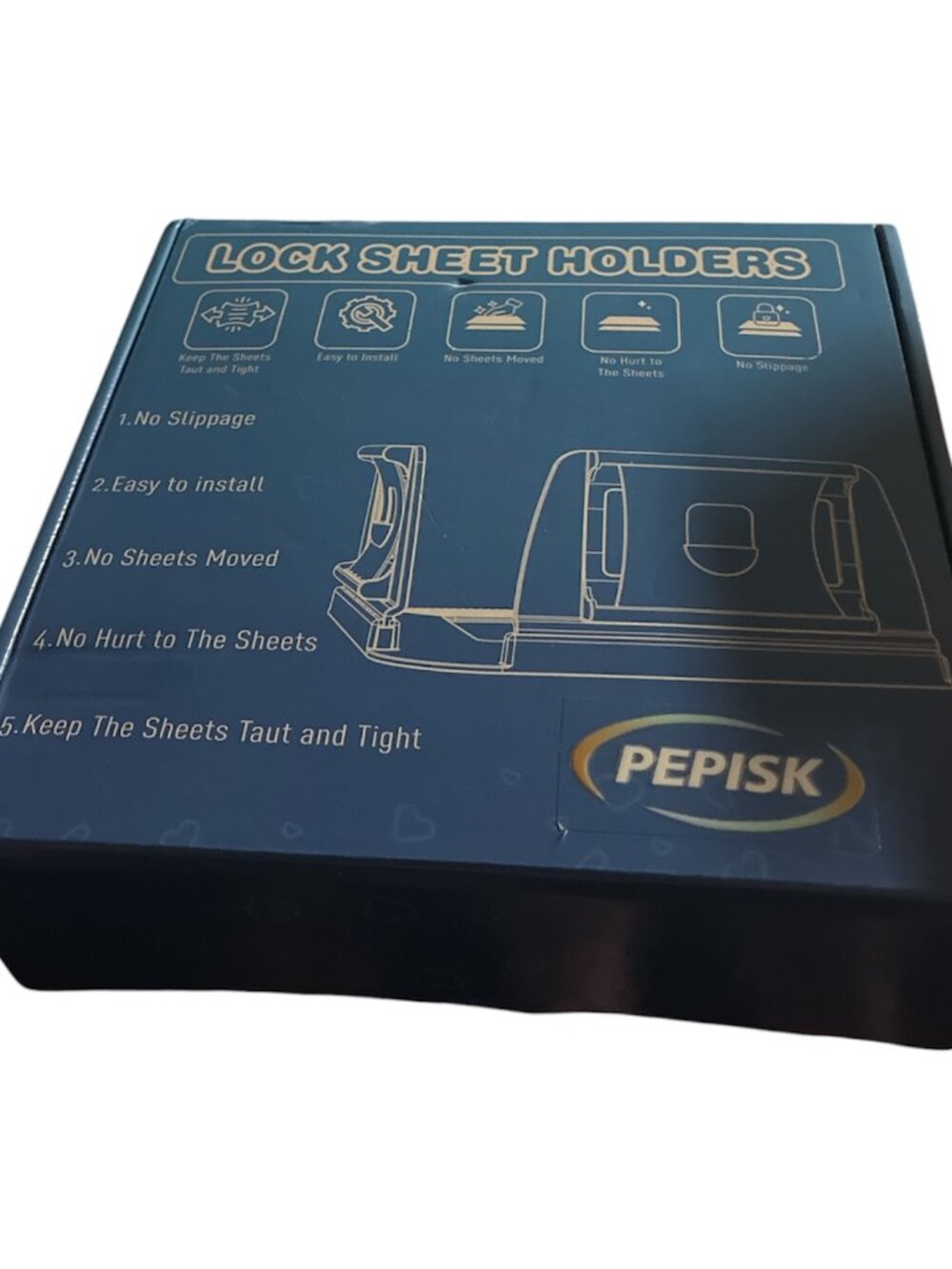 Beyamis Bed Sheet Holders Adjustable Clip Lock Sheet Straps